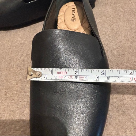 BIRDIES Sz 7 Slip On Slide Almond Toe Cap Ballet Glats Loafer Smooth Leather - Picture 12 of 12